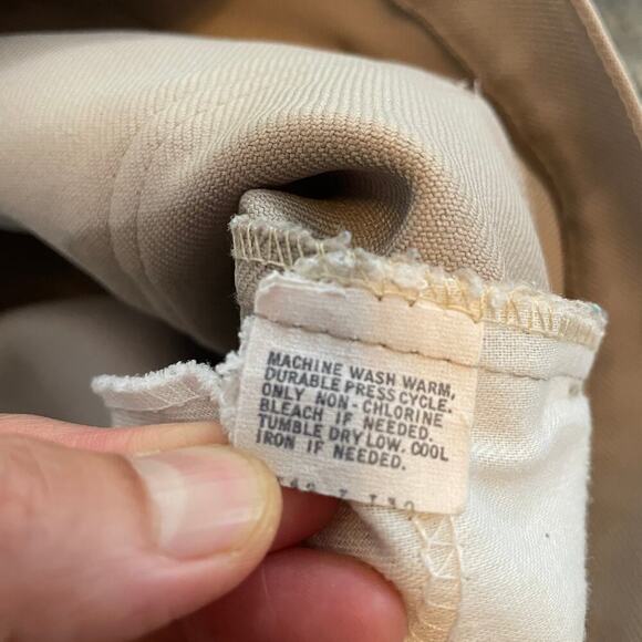 Vintage Levi's Polyester Talon Pants Mens 42x30 USA Tan Black Tab Western Retro - Picture 6 of 14